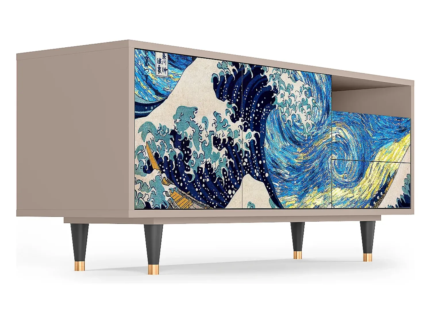 Mueble de TV - 125х56х41 cm - T7 - Great Wave, Latte^ Móvel De Tv