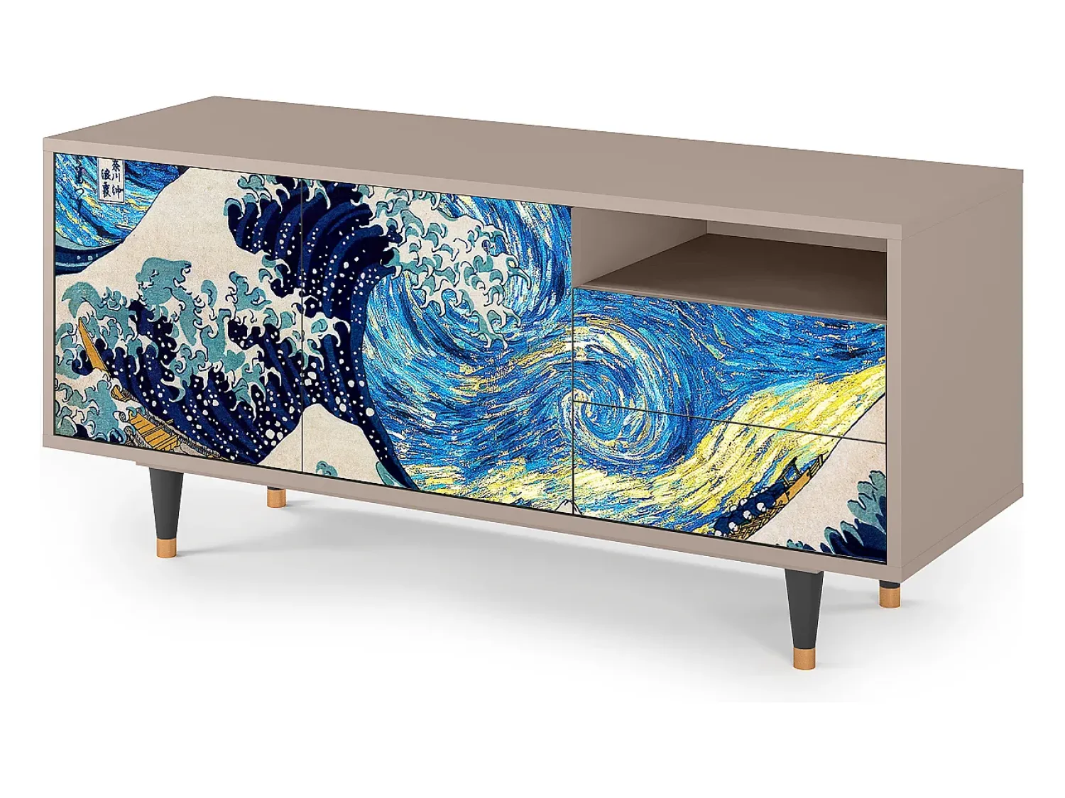 Mueble de TV - 125х56х41 cm - T7 - Great Wave, Latte^ Móvel De Tv