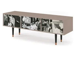 Best Mueble de TV - 170х59х48 cm - T4 - Guernica by Picasso, Latte Bege