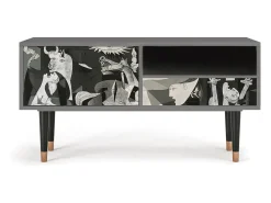 Móvel De Tv| Mueble de TV - 115х59х48 cm - T3 - Guernica by Picasso, Cinza Cinzento