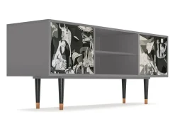 Móvel De Tv* Mueble de TV - 170х69х48 cm - T2 - Guernica by Picasso, Cinza Cinzento