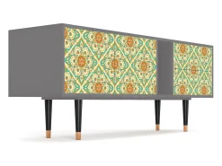 Mueble de TV - 170х69х48 cm - T1 - Hindu Daisy, Cinza^ Móvel De Tv