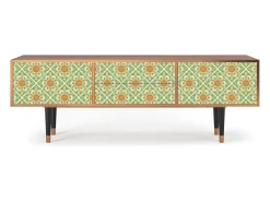 Móvel De Tv| Mueble de TV - 170х59х48 cm - T4 - Hindu Daisy, Nogueira Castanho