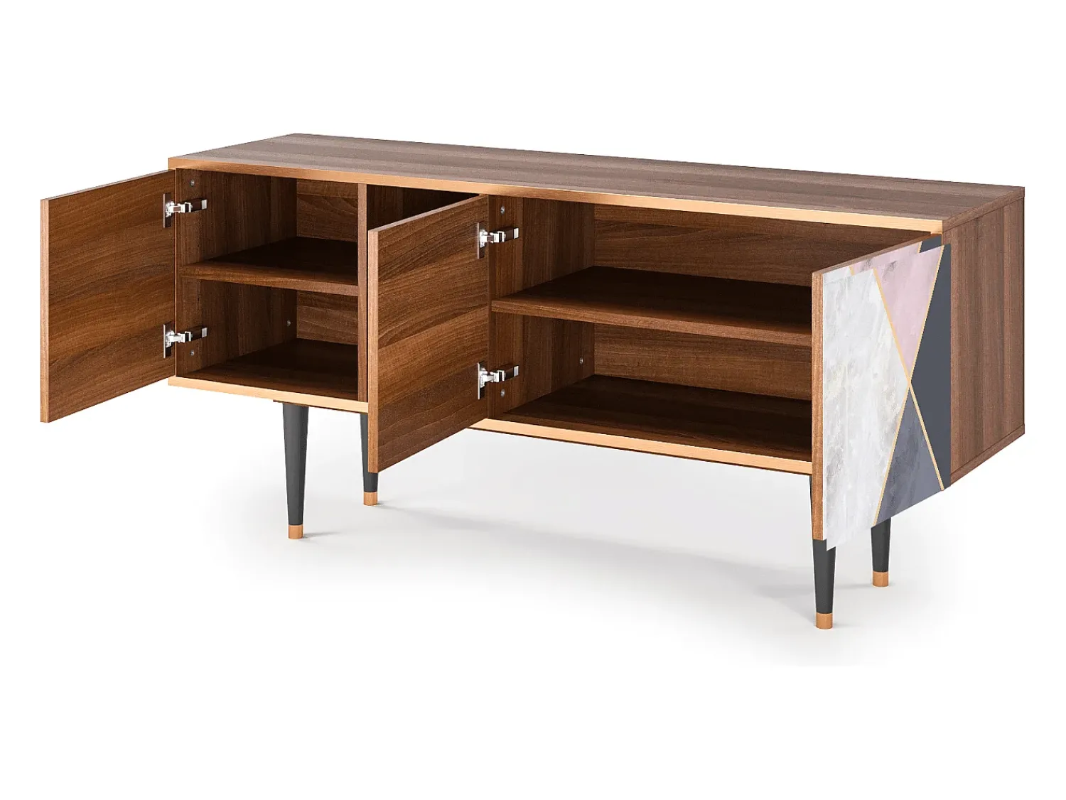 Móvel De Tv| Mueble de TV - 150х69х41 cm - T5 - Ideal Harmony, Nogueira Castanho