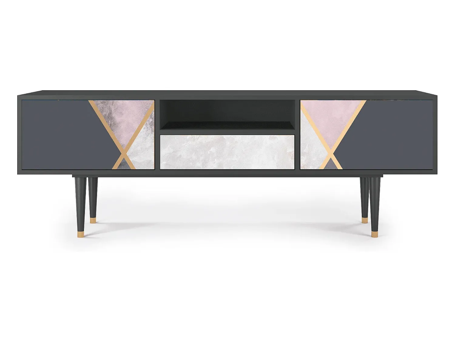 New Mueble de TV - 170х59х41 cm - T6 - Ideal Harmony, Antracite Cinza antracite