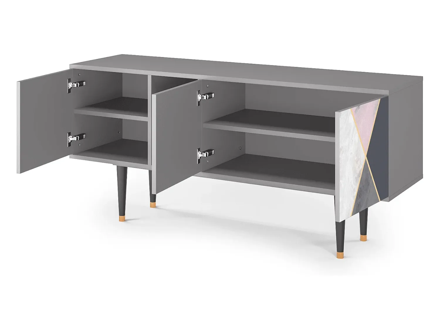 Mueble de TV - 150х69х41 cm - T5 - Ideal Harmony, Cinza^ Móvel De Tv