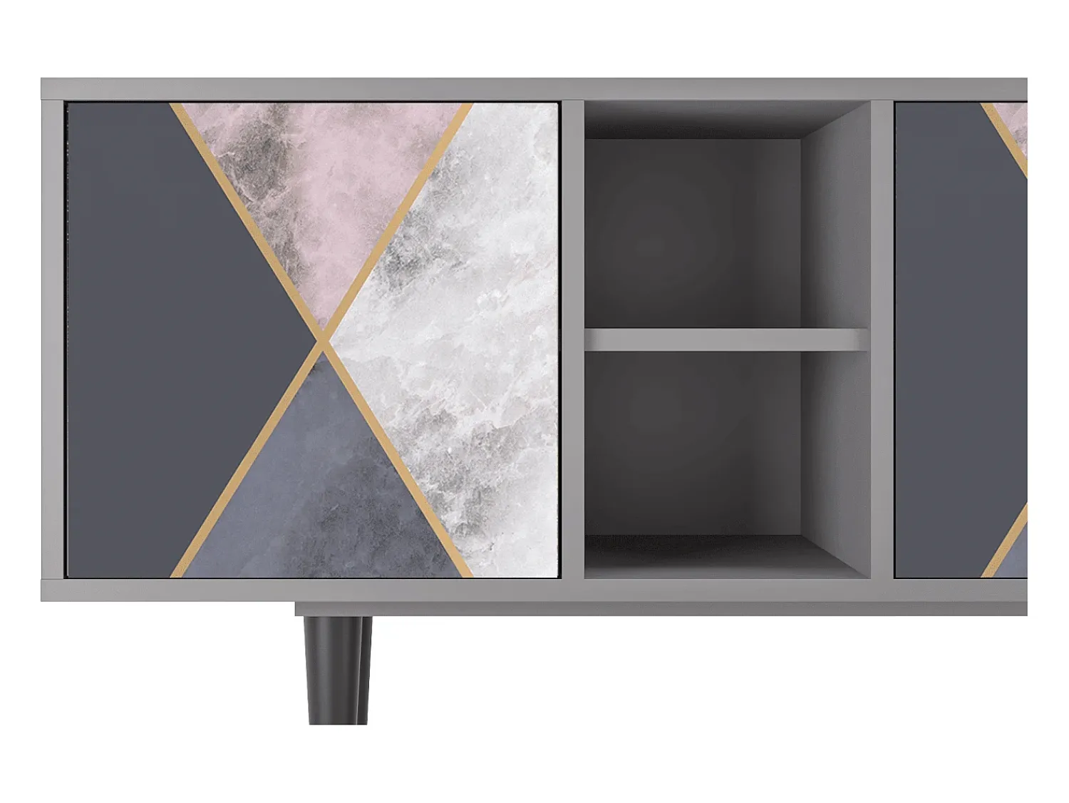 Mueble de TV - 150х69х41 cm - T5 - Ideal Harmony, Cinza^ Móvel De Tv