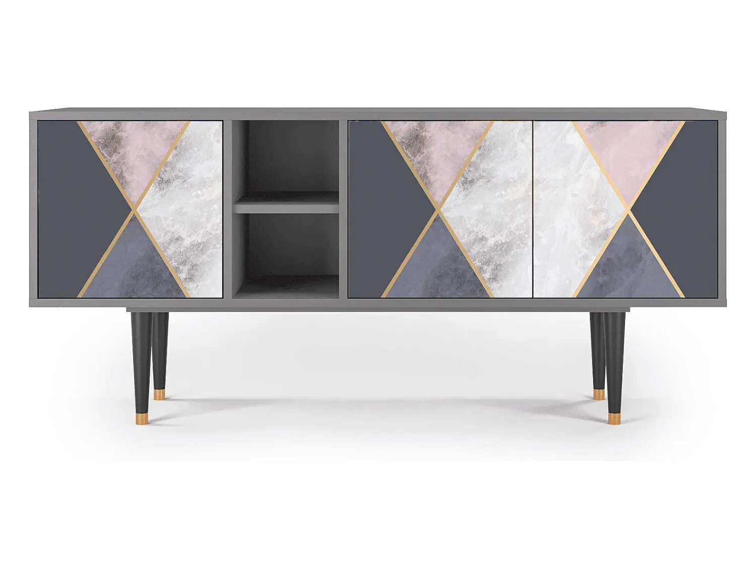 Mueble de TV - 150х69х41 cm - T5 - Ideal Harmony, Cinza^ Móvel De Tv