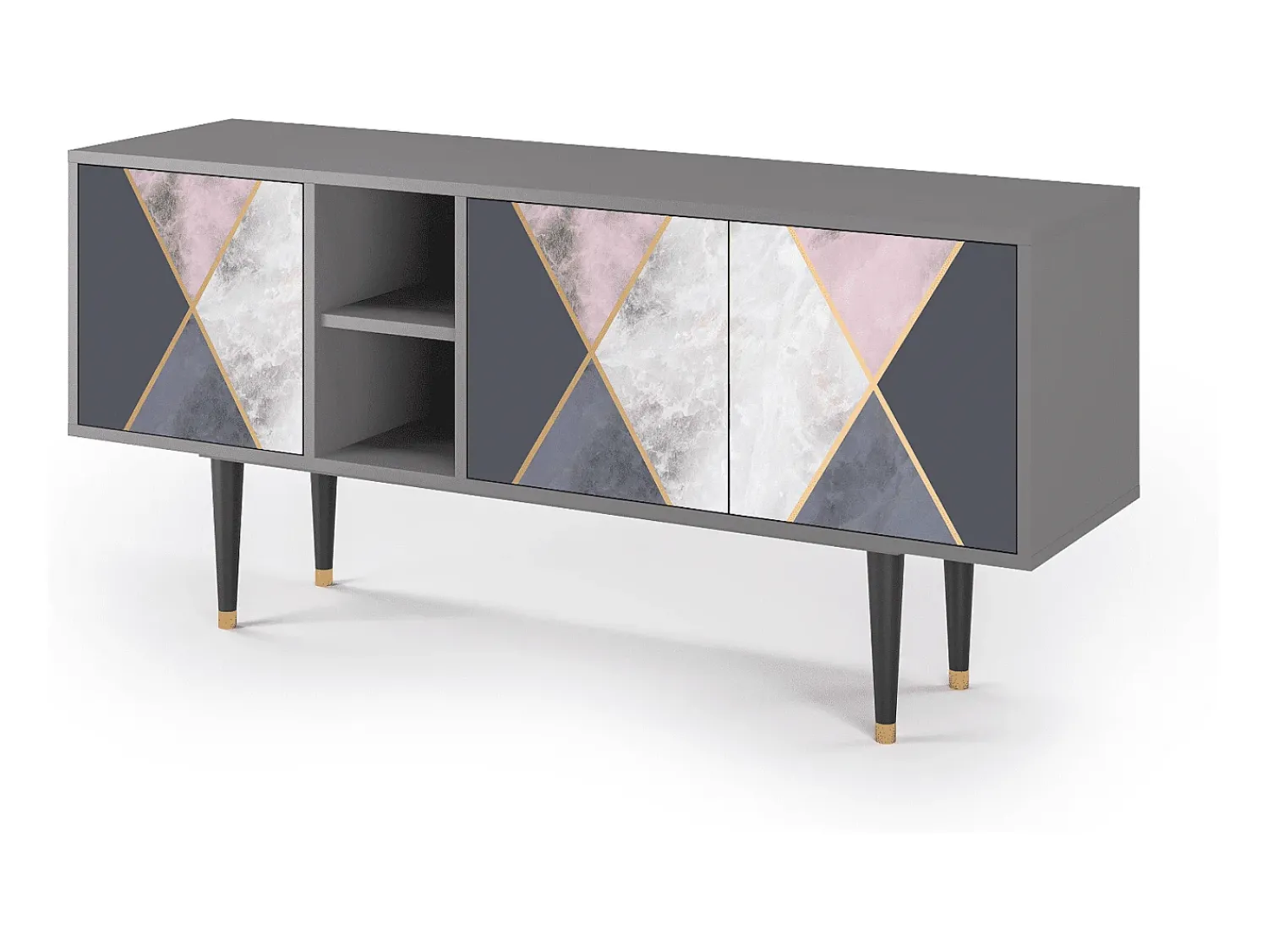 Mueble de TV - 150х69х41 cm - T5 - Ideal Harmony, Cinza^ Móvel De Tv