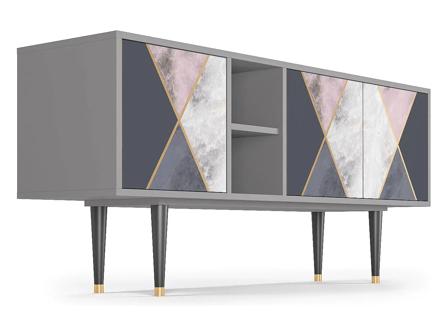 Mueble de TV - 150х69х41 cm - T5 - Ideal Harmony, Cinza^ Móvel De Tv