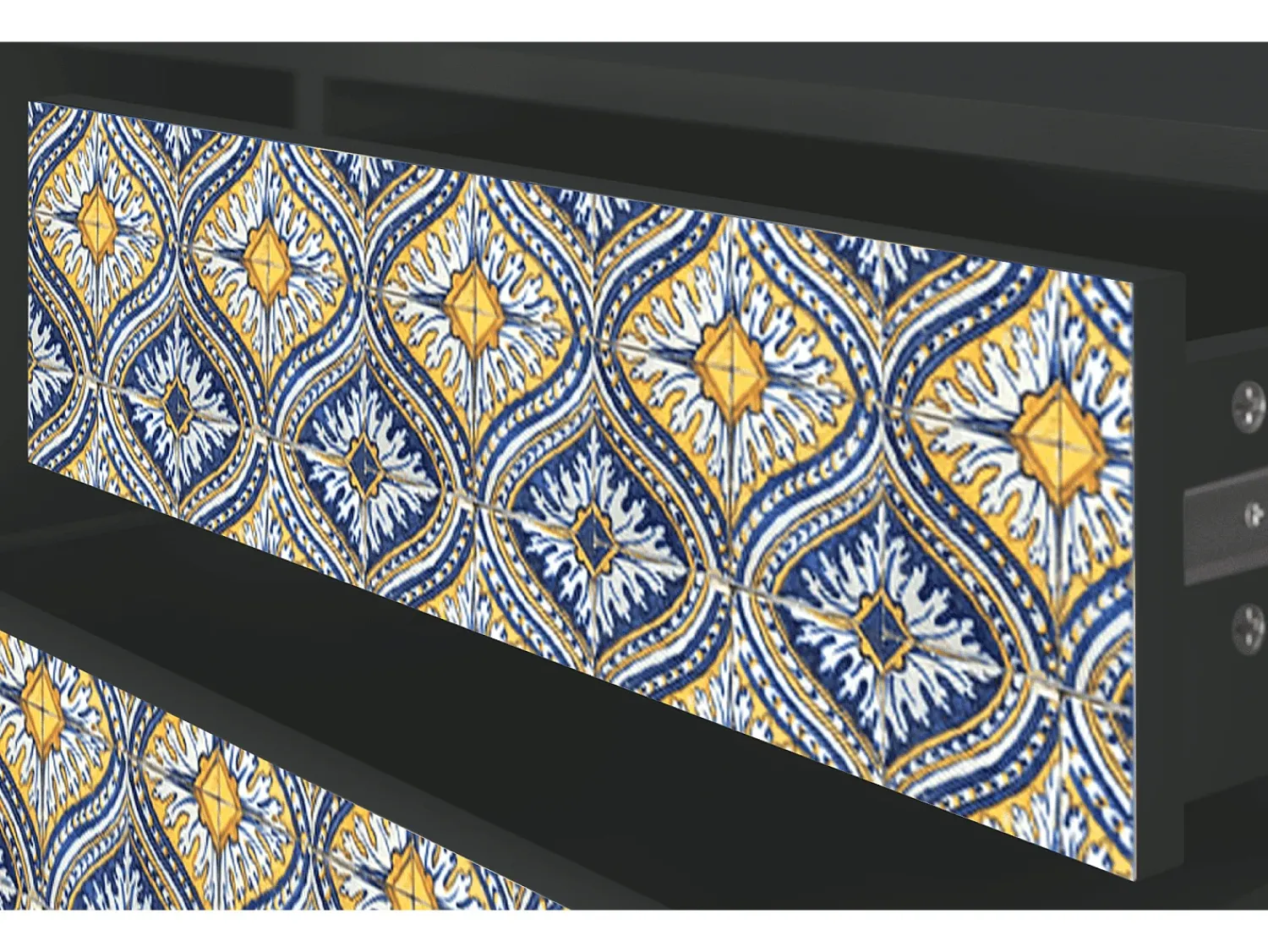 Clearance Mueble de TV - 170х59х48 cm - T4 - Illusory Pattern, Antracite Cinza antracite