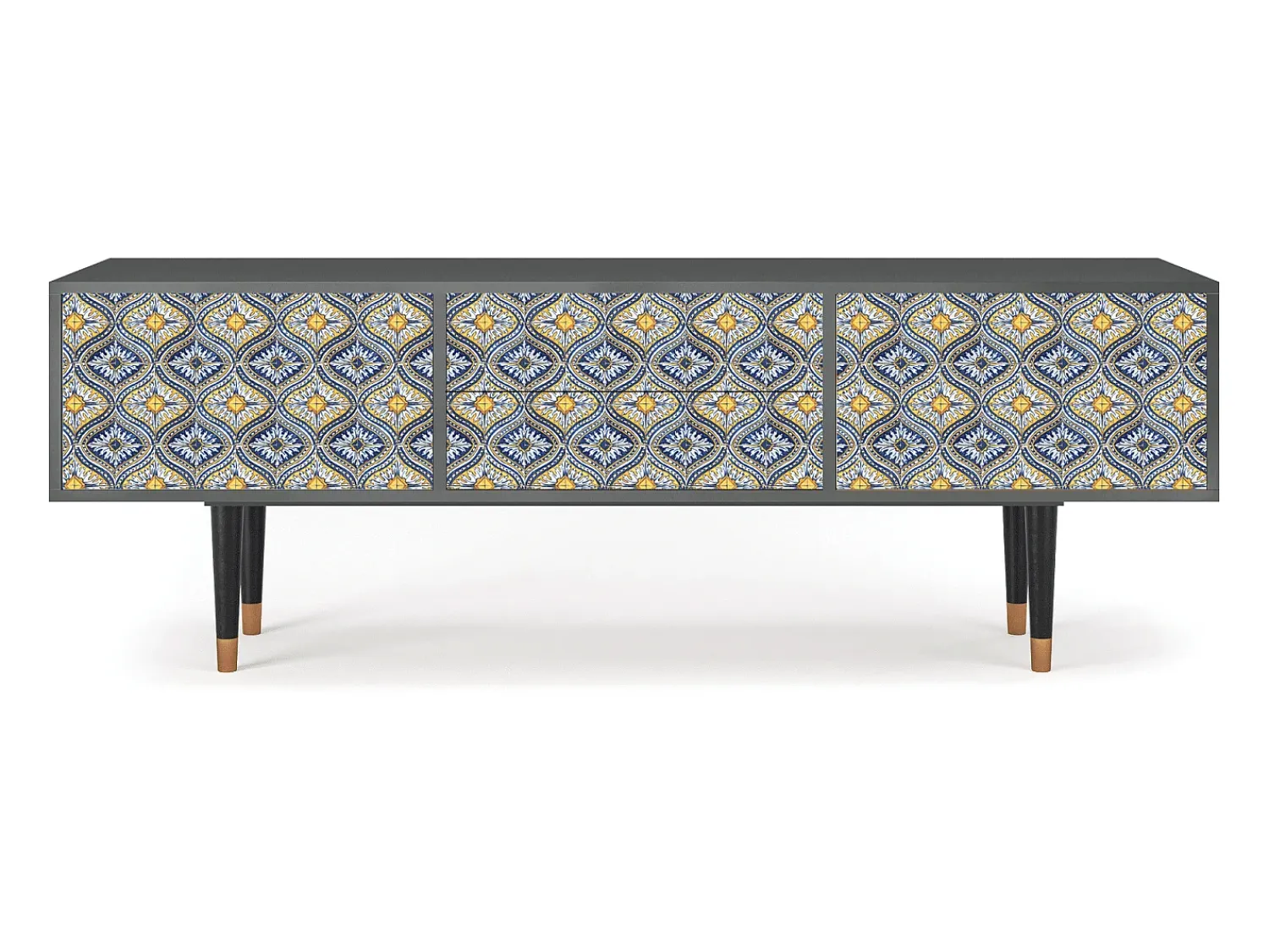 Clearance Mueble de TV - 170х59х48 cm - T4 - Illusory Pattern, Antracite Cinza antracite