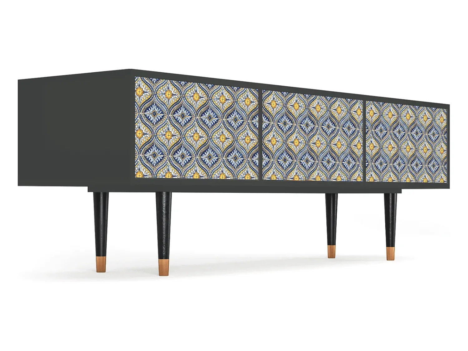 Clearance Mueble de TV - 170х59х48 cm - T4 - Illusory Pattern, Antracite Cinza antracite