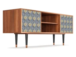 Móvel De Tv* Mueble de TV - 170х69х48 cm - T2 - Illusory Pattern, Nogueira Castanho