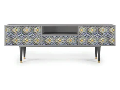 Móvel De Tv* Mueble de TV - 170х59х41 cm - T6 - Illusory Pattern, Cinza Cinzento