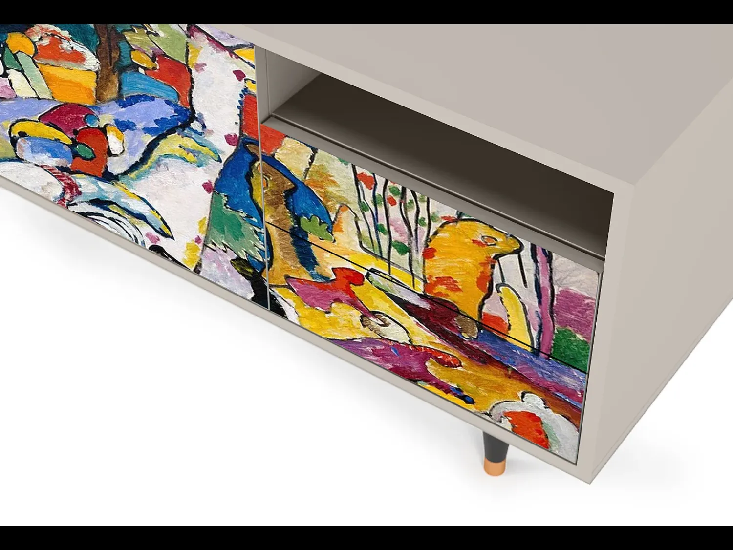 Móvel De Tv| Mueble de TV - 125х56х41 cm - T7 - Improvisation 26 , Areia Bege