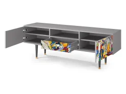 Mueble de TV - 170х59х41 cm - T6 - Improvisation 26 , Cinza^ Móvel De Tv