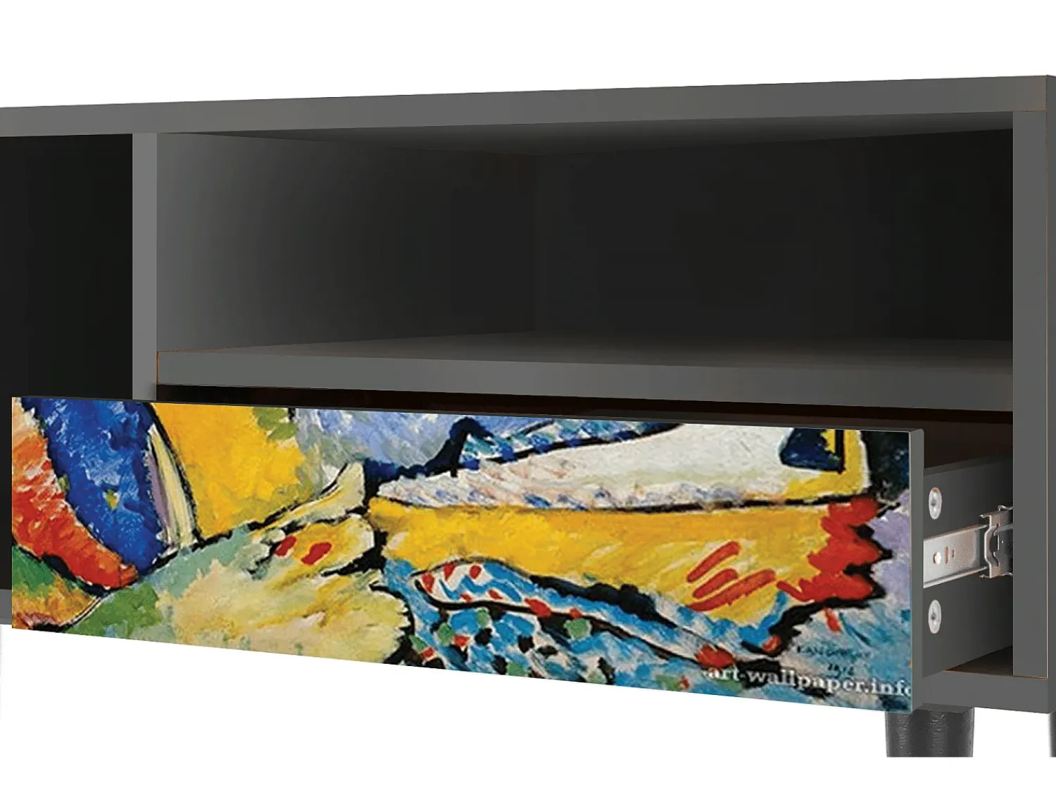 Sale Mueble de TV - 115х59х48 cm - T3 - Improvisation 26 , Antracite Cinza antracite