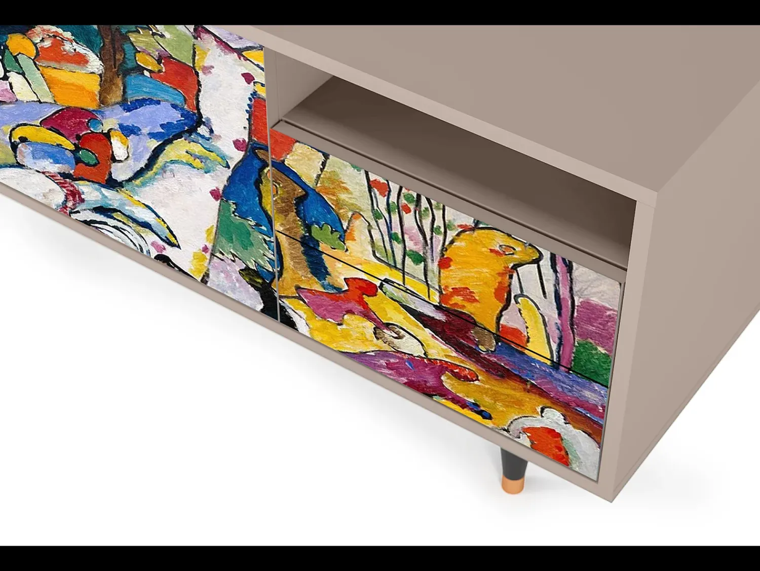 Mueble de TV - 125х56х41 cm - T7 - Improvisation 26 , Latte Bege
