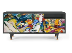Clearance Mueble de TV - 125х56х41 cm - T7 - Improvisation 26 , Antracite Cinza antracite