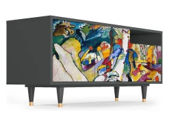 Clearance Mueble de TV - 125х56х41 cm - T7 - Improvisation 26 , Antracite Cinza antracite