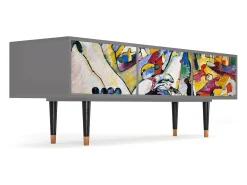 Móvel De Tv| Mueble de TV - 170х59х48 cm - T4 - Improvisation 26 , Cinza Cinzento
