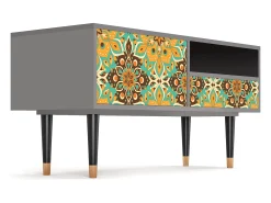 Mueble de TV - 115х59х48 cm - T3 - Indian Spices, Cinza^ Móvel De Tv
