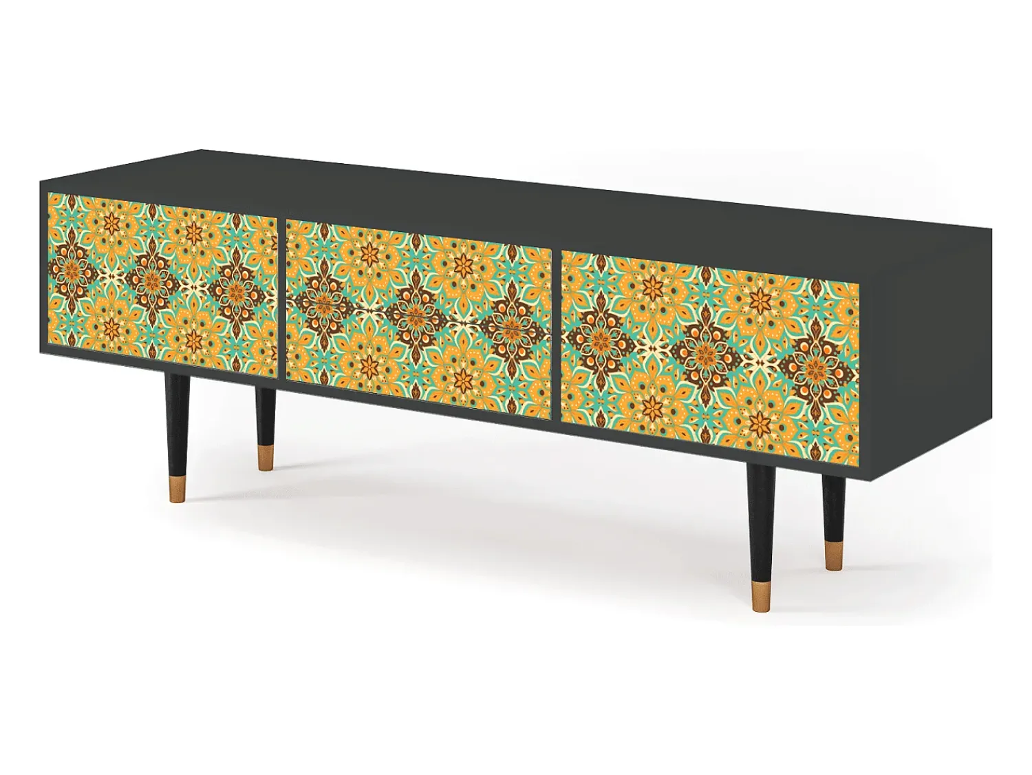 Móvel De Tv| Mueble de TV - 170х59х48 cm - T4 - Indian Spices, Antracite Cinza antracite