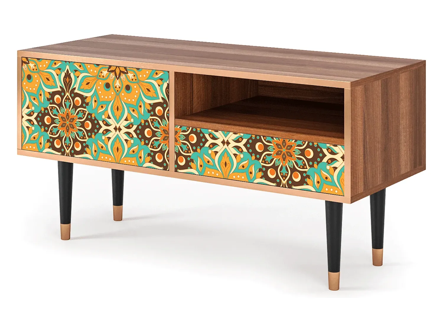 Mueble de TV - 115х59х48 cm - T3 - Indian Spices, Nogueira^ Móvel De Tv