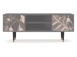 Móvel De Tv| Mueble de TV - 170х69х48 cm - T2 - Issabelline Flower, Cinza Cinzento