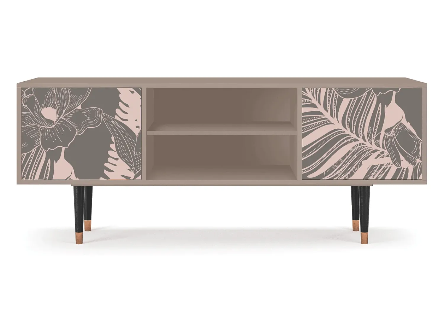Móvel De Tv* Mueble de TV - 170х69х48 cm - T2 - Issabelline Flower, Latte Bege