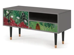 Móvel De Tv| Mueble de TV - 115х59х48 cm - T3 - Jungles in Paris, Cinza Cinzento