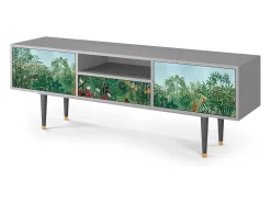 Móvel De Tv| Mueble de TV - 170х59х41 cm - T6 - Jungles in Paris, Cinza Cinzento