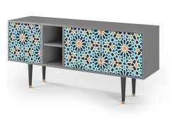 Móvel De Tv| Mueble de TV - 150х69х41 cm - T5 - Kaleidoscope, Cinza Cinzento