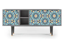 Móvel De Tv| Mueble de TV - 150х69х41 cm - T5 - Kaleidoscope, Cinza Cinzento