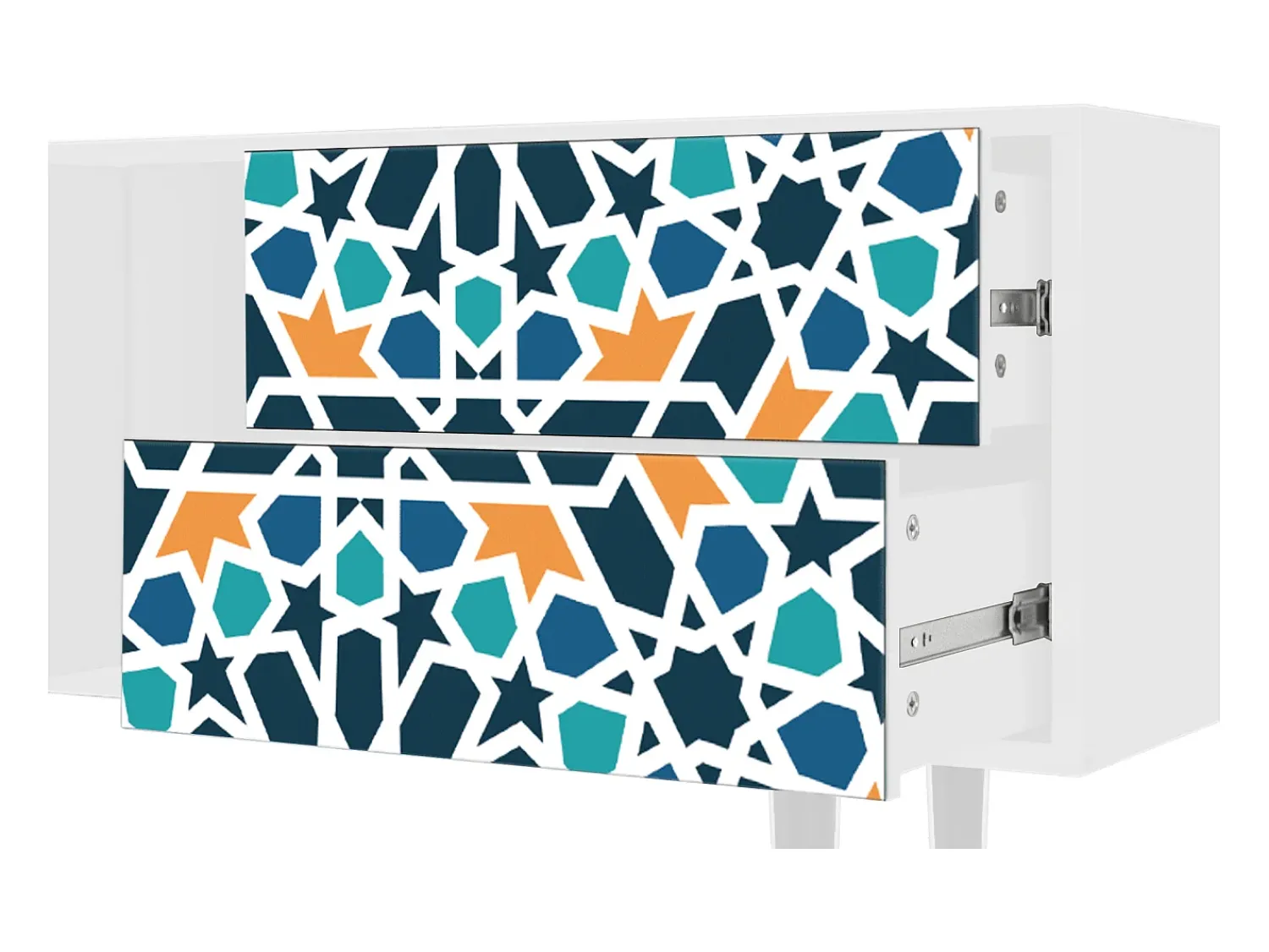 Móvel De Tv| Mueble de TV - 170х69х48 cm - T1 - Kaleidoscope, Branco Bege