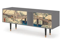 Móvel De Tv* Mueble de TV - 170х69х48 cm - T1 - Katabira River, Cinza Cinzento