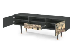 Best Mueble de TV - 170х59х41 cm - T6 - Katabira River, Antracite Cinza antracite