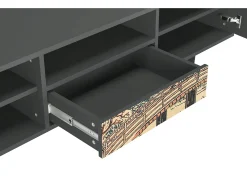 Best Mueble de TV - 170х59х41 cm - T6 - Katabira River, Antracite Cinza antracite