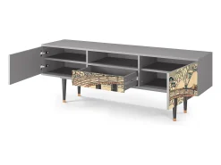 Mueble de TV - 170х59х41 cm - T6 - Katabira River, Cinza^ Móvel De Tv