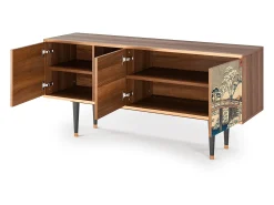 Móvel De Tv* Mueble de TV - 150х69х41 cm - T5 - Katabira River, Nogueira Castanho