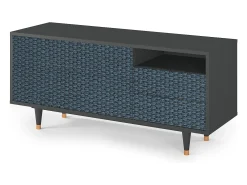 Mueble de TV - 125х56х41 cm - T7 - Knitted Pattern, Antracite Cinza antracite