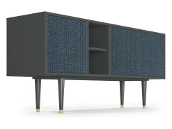 Móvel De Tv| Mueble de TV - 150х69х41 cm - T5 - Knitted Pattern, Antracite Cinza antracite