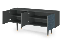 Móvel De Tv| Mueble de TV - 150х69х41 cm - T5 - Knitted Pattern, Antracite Cinza antracite