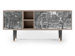 Móvel De Tv| Mueble de TV - 150х69х41 cm - T5 - La Tristesse du Roi, Latte Bege