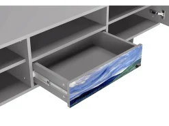 Móvel De Tv| Mueble de TV - 170х59х41 cm - T6 - Landscape, Cinza Cinzento