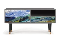 Móvel De Tv* Mueble de TV - 115х59х48 cm - T3 - Landscape, Cinza Cinzento