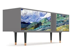 Móvel De Tv| Mueble de TV - 170х69х48 cm - T1 - Landscape, Cinza Cinzento