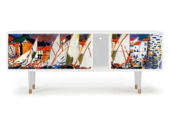 Hot Mueble de TV - 170х69х48 cm - T1 - Le Séchage des voiles , Branco Bege