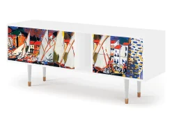 Hot Mueble de TV - 170х69х48 cm - T1 - Le Séchage des voiles , Branco Bege